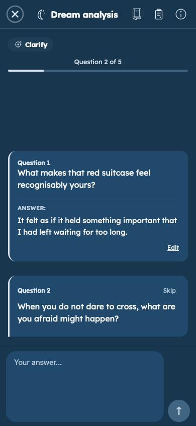 Fictional example: Answer personal questions